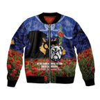Personalised Bulldogs Rugby ANZAC Day Bomber Jacket Last Post Poppy We Will Remember Them