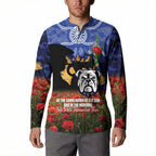 Personalised Bulldogs Rugby ANZAC Day Button Sweatshirt Last Post Poppy We Will Remember Them