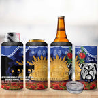 Personalised Bulldogs Rugby ANZAC Day 4 in 1 Can Cooler Tumbler Last Post Poppy We Will Remember Them