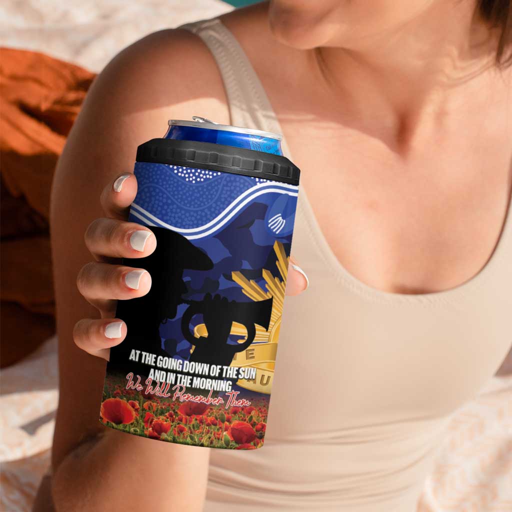Personalised Bulldogs Rugby ANZAC Day 4 in 1 Can Cooler Tumbler Last Post Poppy We Will Remember Them