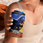 Personalised Bulldogs Rugby ANZAC Day 4 in 1 Can Cooler Tumbler Last Post Poppy We Will Remember Them