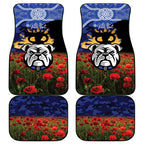 Personalised Bulldogs Rugby ANZAC Day Car Mats Last Post Poppy We Will Remember Them