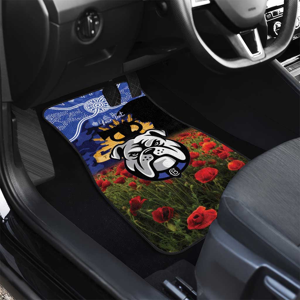 Personalised Bulldogs Rugby ANZAC Day Car Mats Last Post Poppy We Will Remember Them