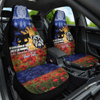 Personalised Bulldogs Rugby ANZAC Day Car Seat Cover Last Post Poppy We Will Remember Them