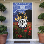Personalised Bulldogs Rugby ANZAC Day Door Cover Last Post Poppy We Will Remember Them