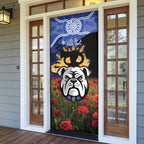 Personalised Bulldogs Rugby ANZAC Day Door Cover Last Post Poppy We Will Remember Them