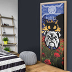 Personalised Bulldogs Rugby ANZAC Day Door Cover Last Post Poppy We Will Remember Them