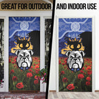 Personalised Bulldogs Rugby ANZAC Day Door Cover Last Post Poppy We Will Remember Them