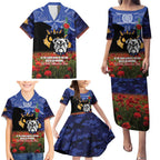 Personalised Bulldogs Rugby ANZAC Day Family Matching Puletasi and Hawaiian Shirt Last Post Poppy We Will Remember Them