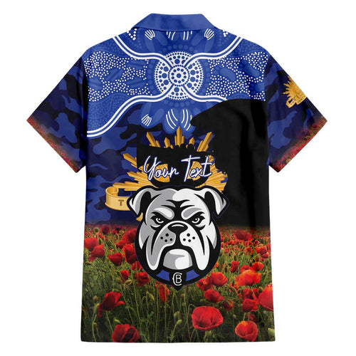 Personalised Bulldogs Rugby ANZAC Day Family Matching Summer Maxi Dress and Hawaiian Shirt Last Post Poppy We Will Remember Them