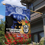 Personalised Bulldogs Rugby ANZAC Day Garden Flag Last Post Poppy We Will Remember Them