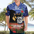 Personalised Bulldogs Rugby ANZAC Day Hawaiian Shirt Last Post Poppy We Will Remember Them