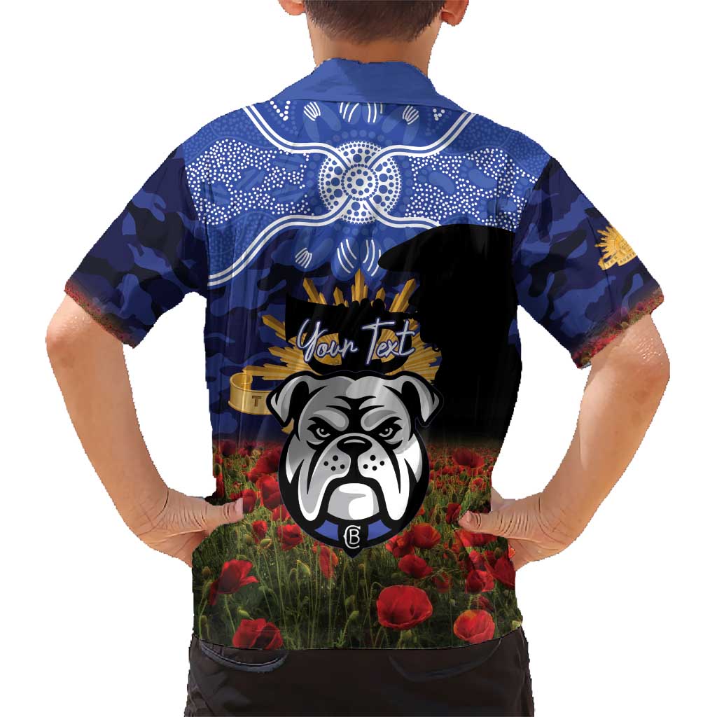 Personalised Bulldogs Rugby ANZAC Day Hawaiian Shirt Last Post Poppy We Will Remember Them
