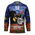 Personalised Bulldogs Rugby ANZAC Day Hockey Jersey Last Post Poppy We Will Remember Them