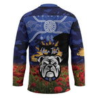 Personalised Bulldogs Rugby ANZAC Day Hockey Jersey Last Post Poppy We Will Remember Them