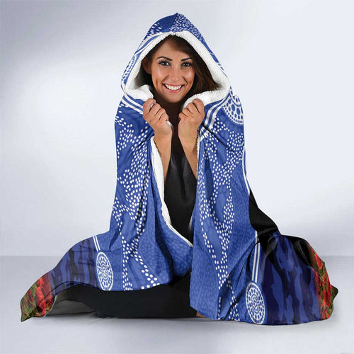 Personalised Bulldogs Rugby ANZAC Day Hooded Blanket Last Post Poppy We Will Remember Them