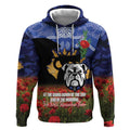 Personalised Bulldogs Rugby ANZAC Day Hoodie Last Post Poppy We Will Remember Them