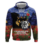 Personalised Bulldogs Rugby ANZAC Day Hoodie Last Post Poppy We Will Remember Them
