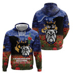 Personalised Bulldogs Rugby ANZAC Day Hoodie Last Post Poppy We Will Remember Them