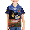 Personalised Bulldogs Rugby ANZAC Day Kid Hawaiian Shirt Last Post Poppy We Will Remember Them