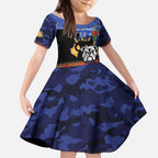 Personalised Bulldogs Rugby ANZAC Day Kid Short Sleeve Dress Last Post Poppy We Will Remember Them