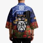 Personalised Bulldogs Rugby ANZAC Day Kimono Last Post Poppy We Will Remember Them