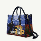 Personalised Bulldogs Rugby ANZAC Day Leather Bag Last Post Poppy We Will Remember Them