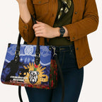 Personalised Bulldogs Rugby ANZAC Day Leather Bag Last Post Poppy We Will Remember Them