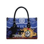 Personalised Bulldogs Rugby ANZAC Day Leather Bag Last Post Poppy We Will Remember Them