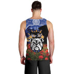 Personalised Bulldogs Rugby ANZAC Day Men Tank Top Last Post Poppy We Will Remember Them