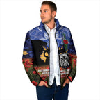 Personalised Bulldogs Rugby ANZAC Day Padded Jacket Last Post Poppy We Will Remember Them