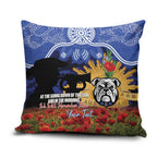 Personalised Bulldogs Rugby ANZAC Day Pillow Cover Last Post Poppy We Will Remember Them