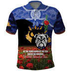 Personalised Bulldogs Rugby ANZAC Day Polo Shirt Last Post Poppy We Will Remember Them
