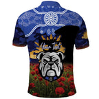 Personalised Bulldogs Rugby ANZAC Day Polo Shirt Last Post Poppy We Will Remember Them