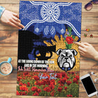 Personalised Bulldogs Rugby ANZAC Day Puzzle Last Post Poppy We Will Remember Them