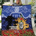 Personalised Bulldogs Rugby ANZAC Day Quilt Last Post Poppy We Will Remember Them