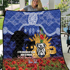 Personalised Bulldogs Rugby ANZAC Day Quilt Last Post Poppy We Will Remember Them