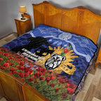 Personalised Bulldogs Rugby ANZAC Day Quilt Last Post Poppy We Will Remember Them
