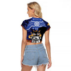 Personalised Bulldogs Rugby ANZAC Day Raglan Cropped T Shirt Last Post Poppy We Will Remember Them