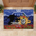 Personalised Bulldogs Rugby ANZAC Day Rubber Doormat Last Post Poppy We Will Remember Them