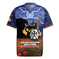 Personalised Bulldogs Rugby ANZAC Day Rugby Jersey Last Post Poppy We Will Remember Them