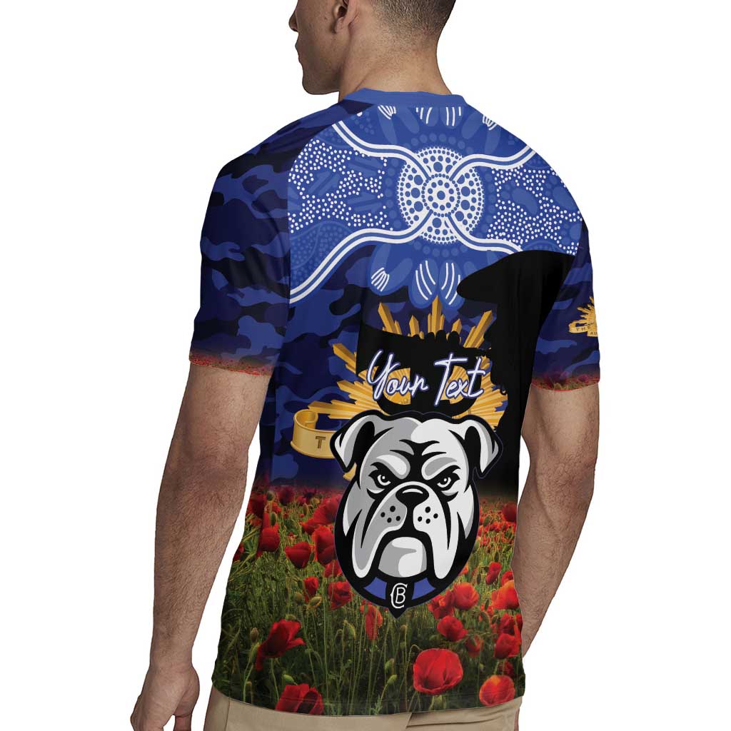 Personalised Bulldogs Rugby ANZAC Day Rugby Jersey Last Post Poppy We Will Remember Them