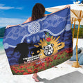 Personalised Bulldogs Rugby ANZAC Day Sarong Last Post Poppy We Will Remember Them