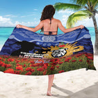 Personalised Bulldogs Rugby ANZAC Day Sarong Last Post Poppy We Will Remember Them