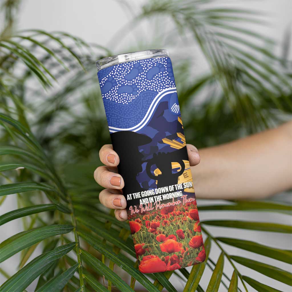 Personalised Bulldogs Rugby ANZAC Day Skinny Tumbler Last Post Poppy We Will Remember Them