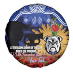 Personalised Bulldogs Rugby ANZAC Day Spare Tire Cover Last Post Poppy We Will Remember Them