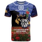 Personalised Bulldogs Rugby ANZAC Day T Shirt Last Post Poppy We Will Remember Them