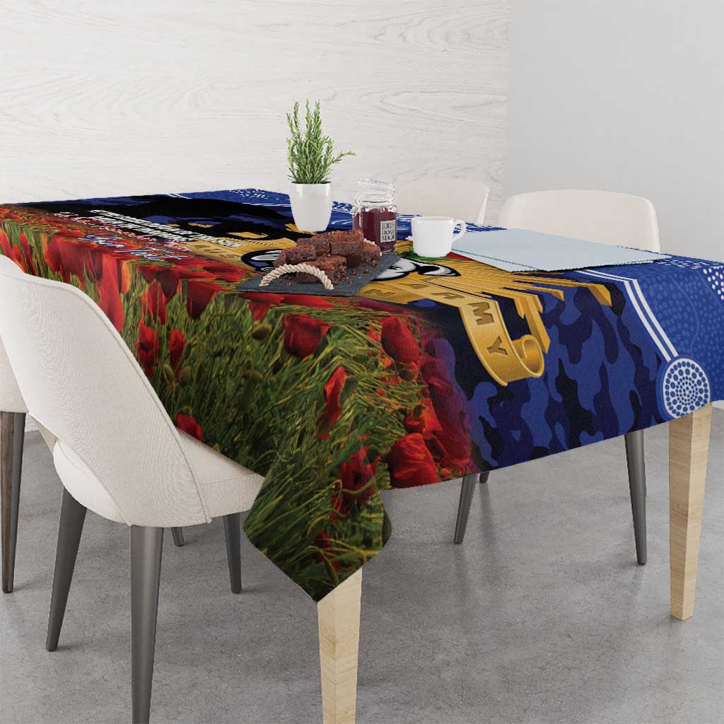 Personalised Bulldogs Rugby ANZAC Day Tablecloth Last Post Poppy We Will Remember Them