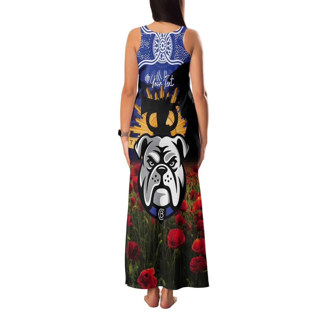 Personalised Bulldogs Rugby ANZAC Day Tank Maxi Dress Last Post Poppy We Will Remember Them