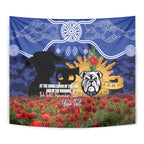 Personalised Bulldogs Rugby ANZAC Day Tapestry Last Post Poppy We Will Remember Them